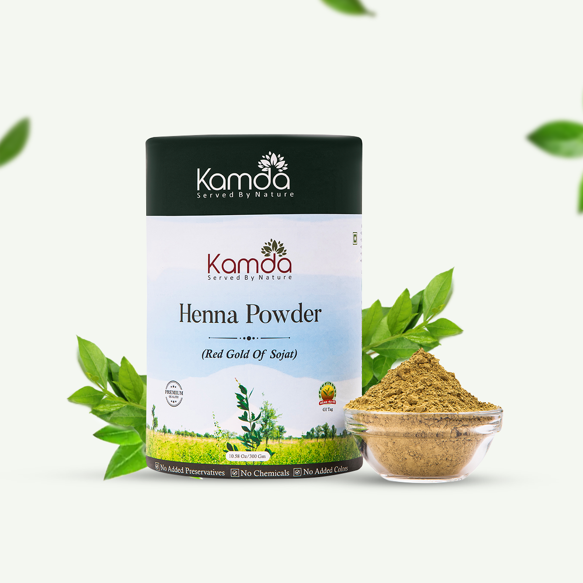 Kamda Beard Henna Powder (Natural Beard Coloring Grade)