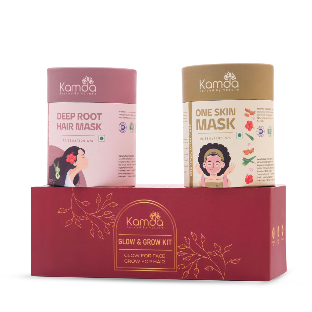 Kamda Natural Care Combo (Deep Root Hair Mask + One Skin Mask)