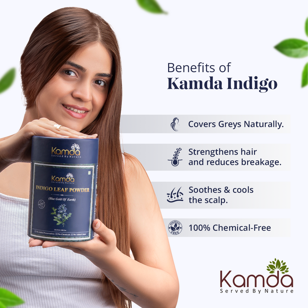 Kamda Indigo Powder (Natural Black Hair Coloring Grade)