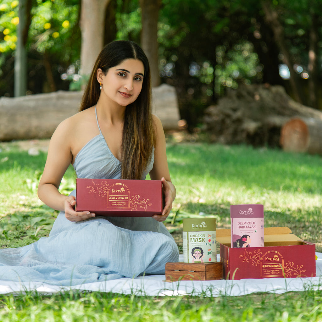 Kamda Natural Care Combo (Deep Root Hair Mask + One Skin Mask)