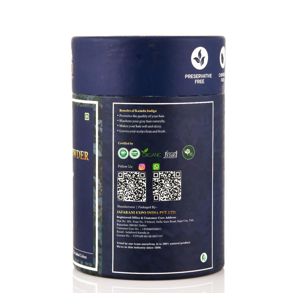 Kamda Indigo Powder (Natural Black Hair Coloring Grade)